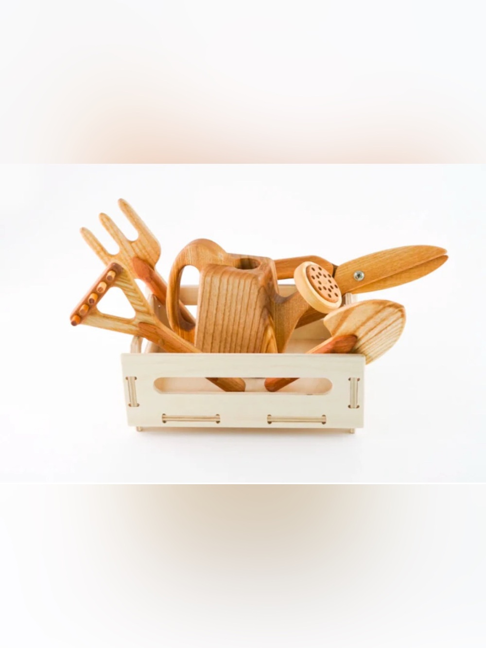 PoppyBabyCo handmade Wooden Gardening Set For Kids toddlers decor pretend play